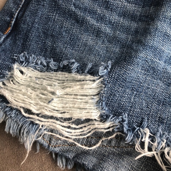 Free People daisy chain lace jean shorts size 25 B17 - Picture 5 of 12